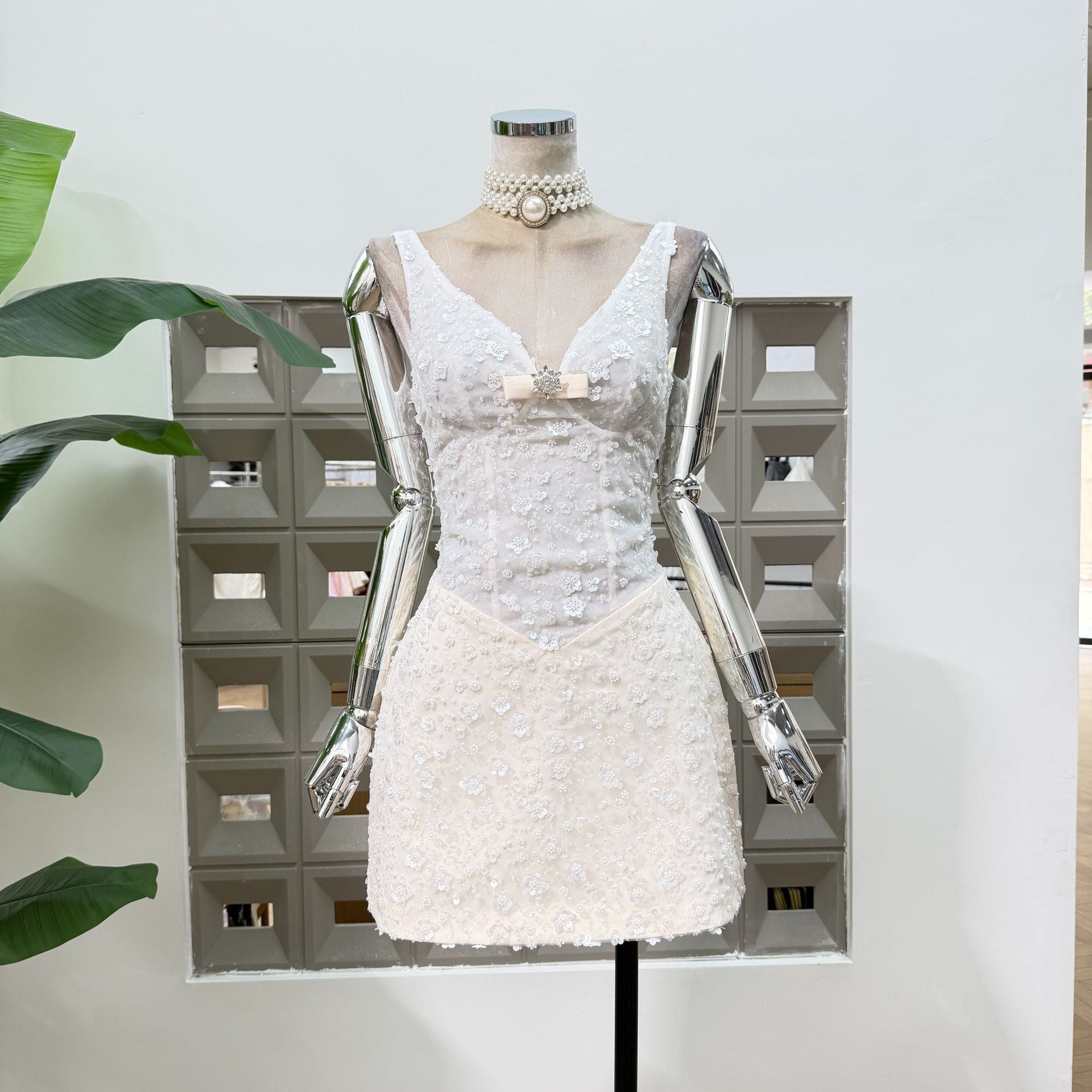 Bloom V Mini Dress