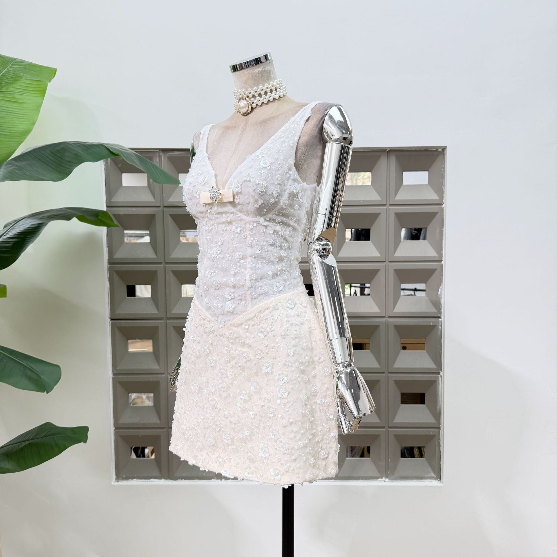 Bloom V Mini Dress