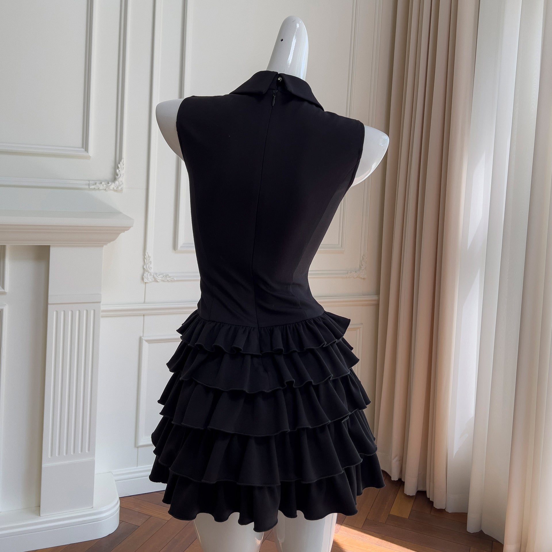 Noirelle Square-Neck Mini Dress