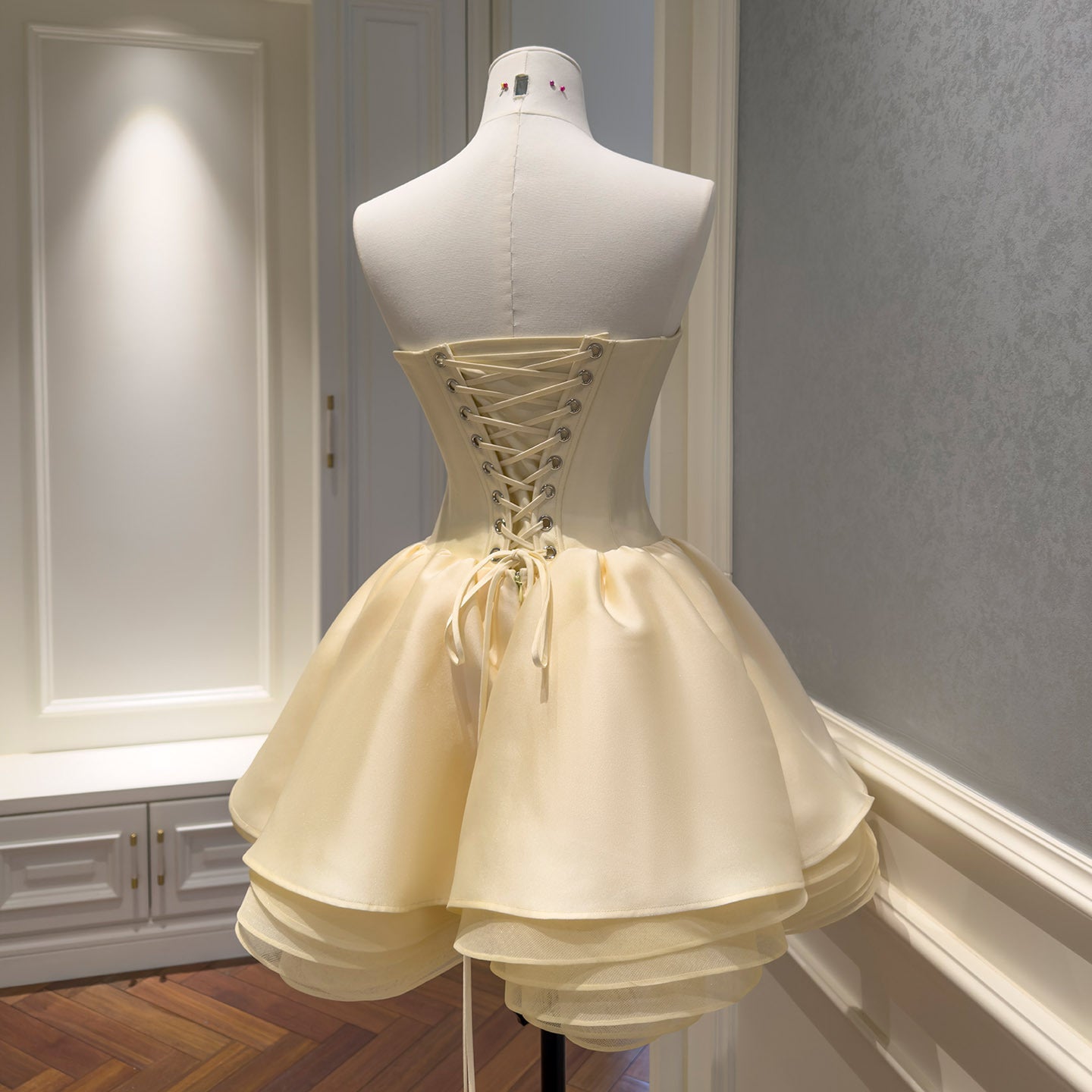 Butteré Satin Puff Mini Dress