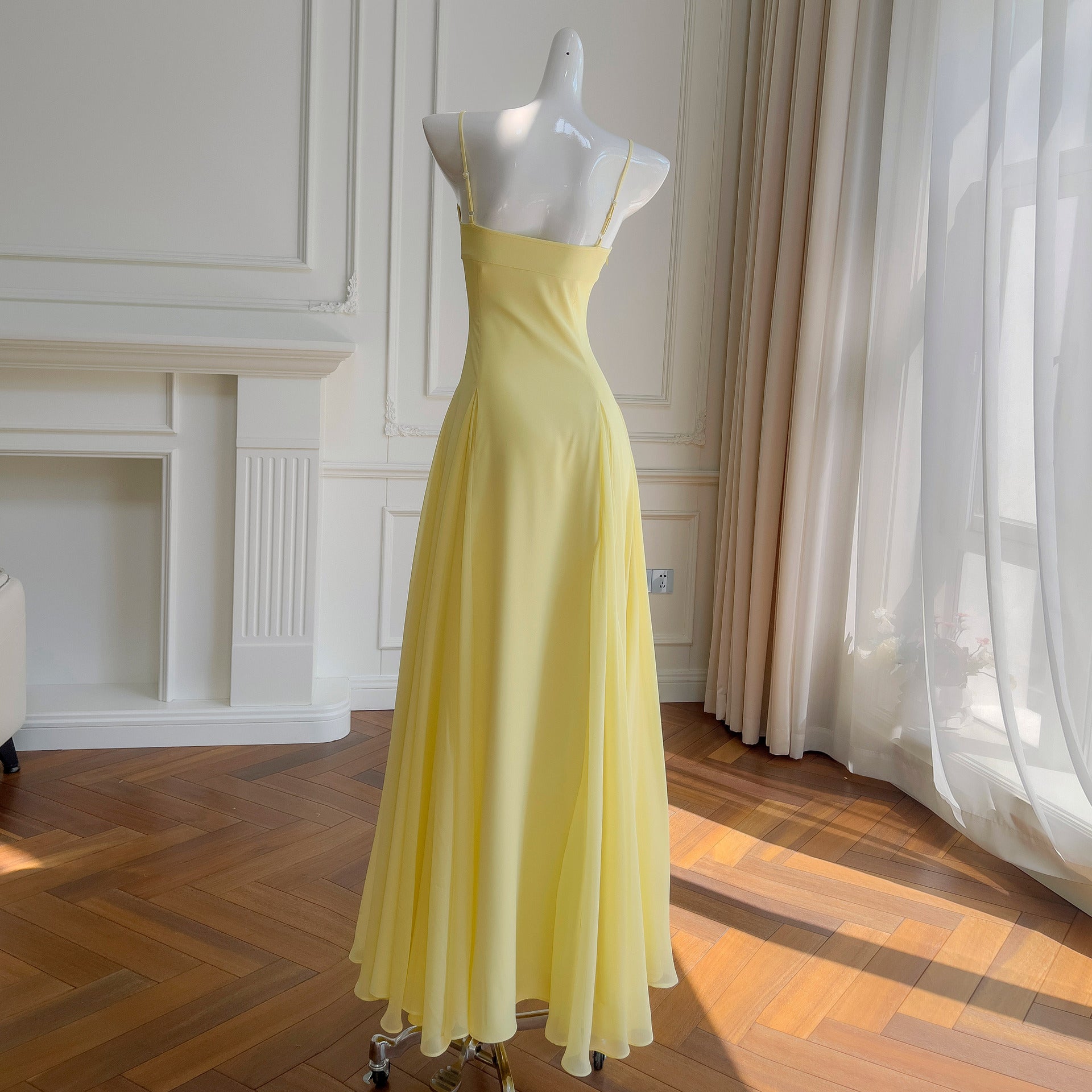 Soléane Heart-Neck Maxi Dress