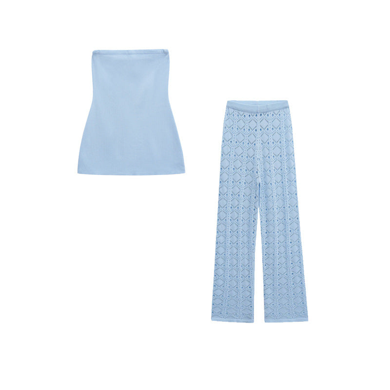 Hollow Knitted Set