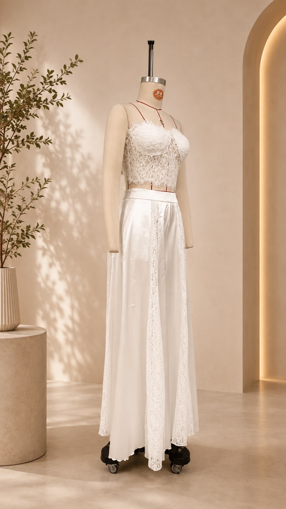 Lace Bandeau Top & Trousers Set