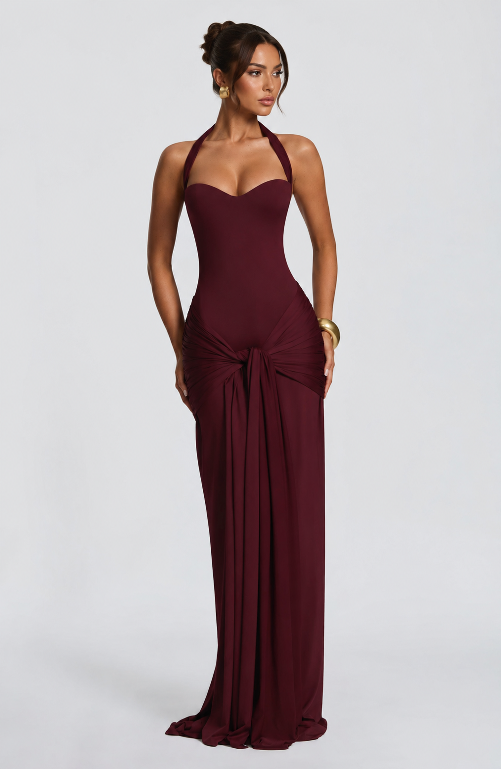 Zalira Halter Maxi Dress