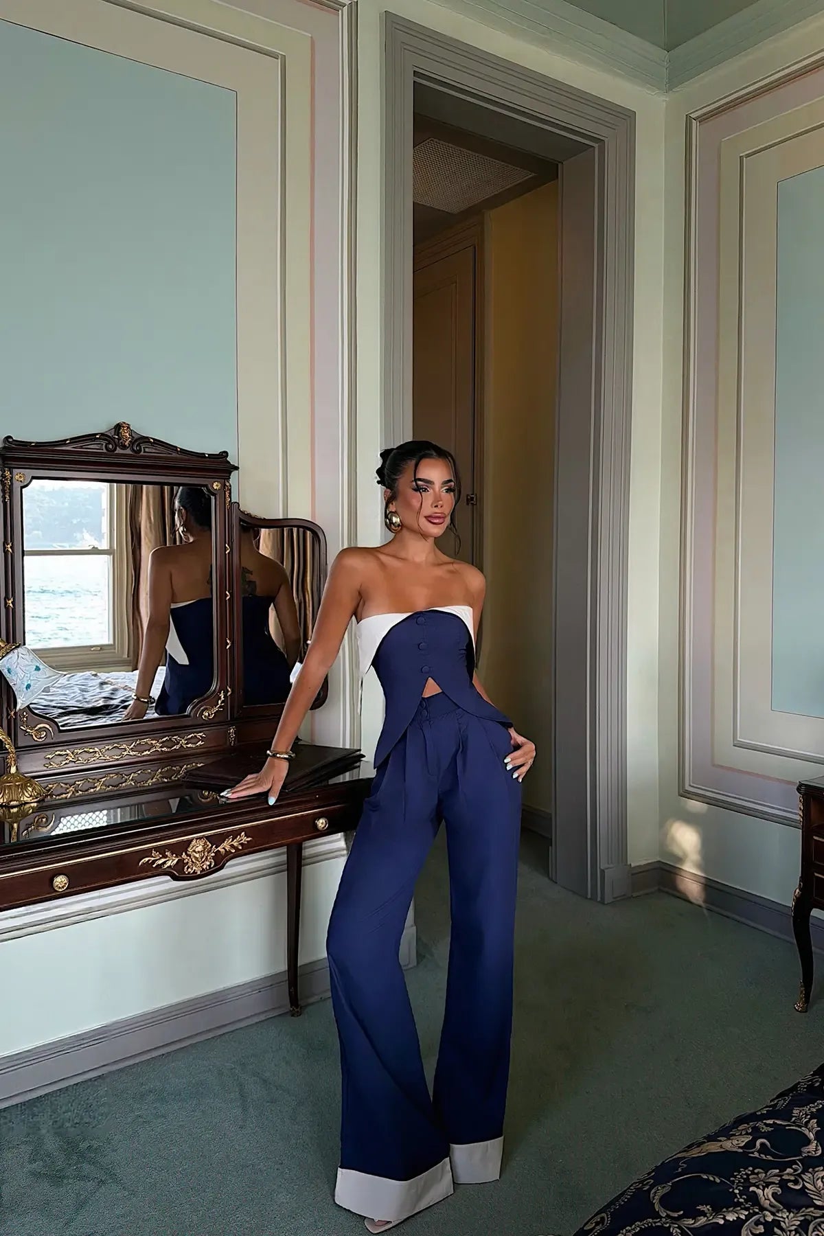 Navy Blue Trouser Suit