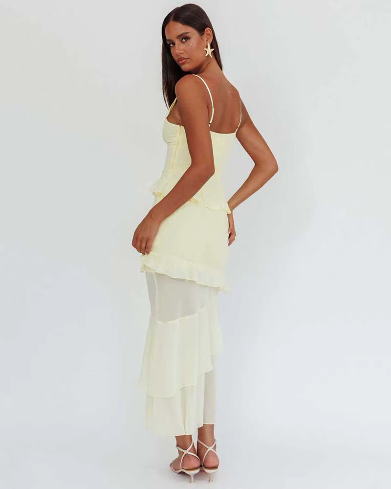 Elise Ruffle Maxi Dress