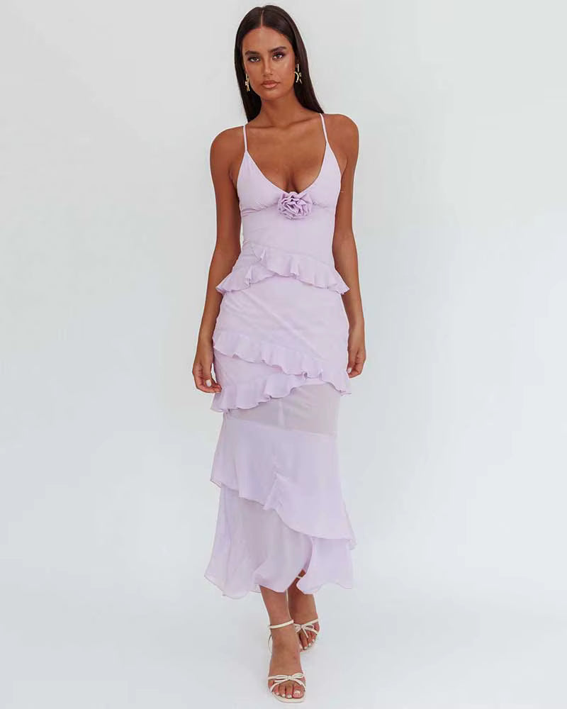 Elise Ruffle Maxi Dress