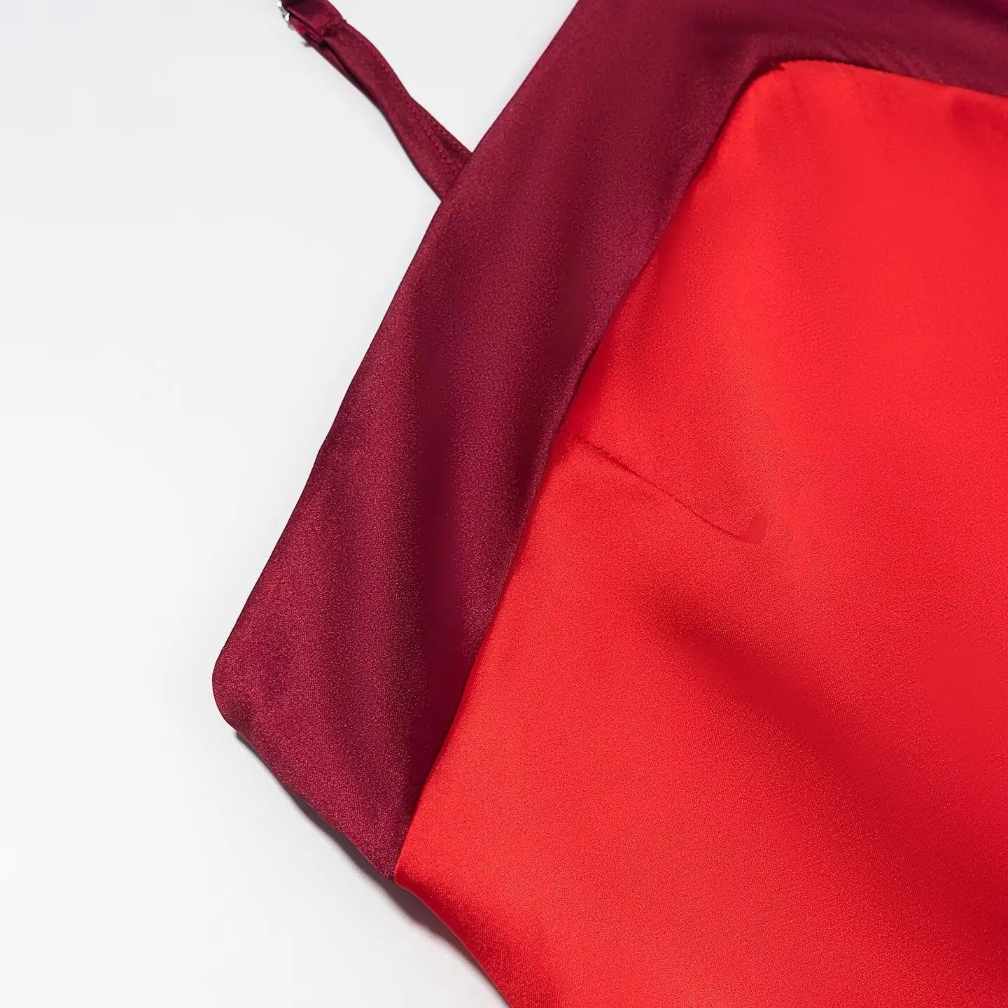 Color-Blocked Halter Neck Slip Maxi Dress
