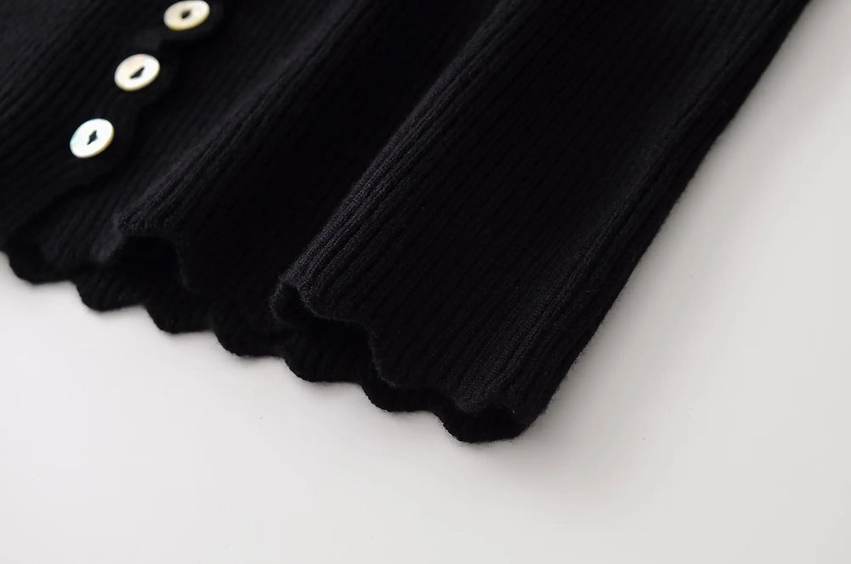 Sigrid Shell-Button Cardigan