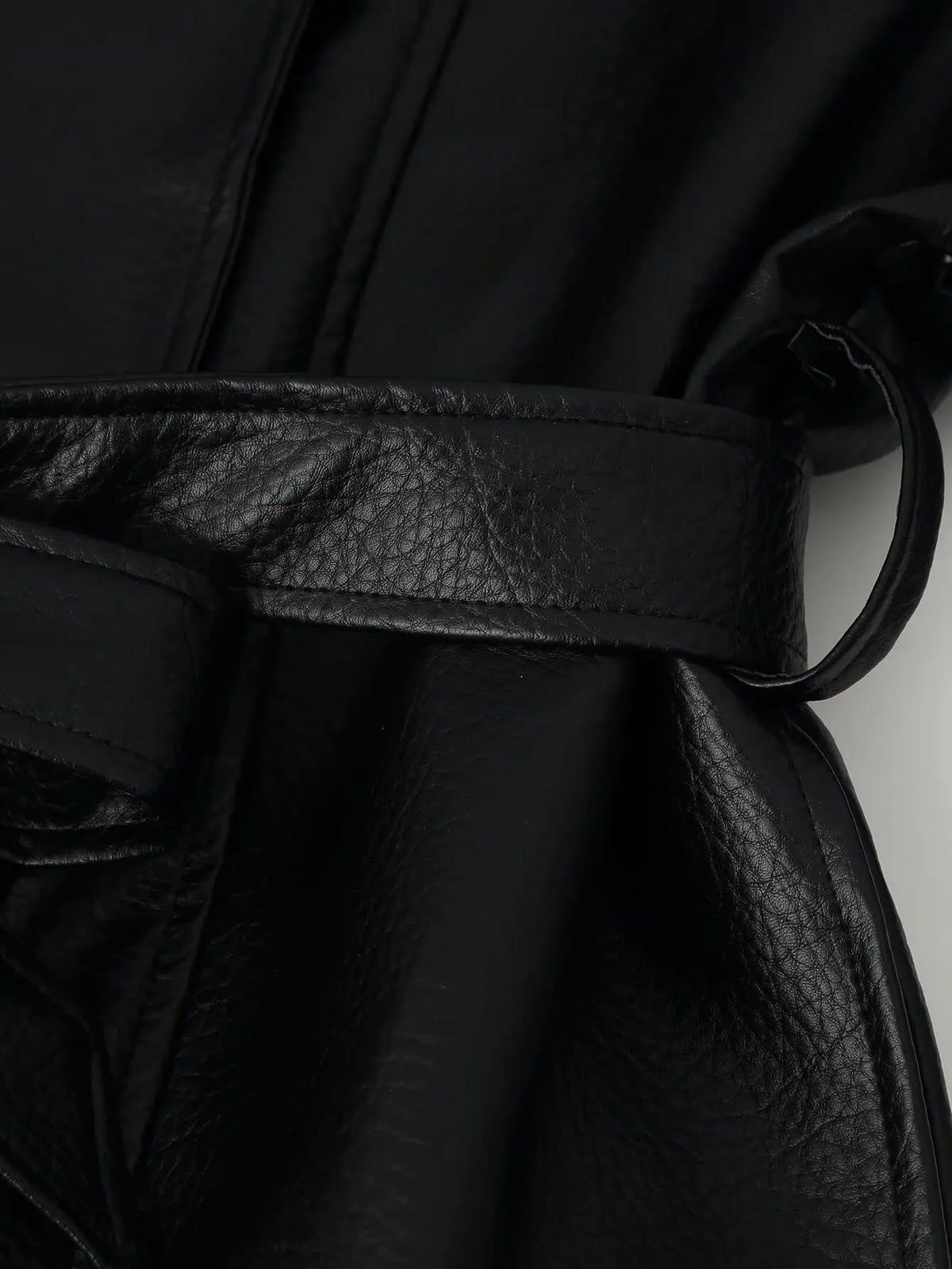 Mariska Belted PU Jacket