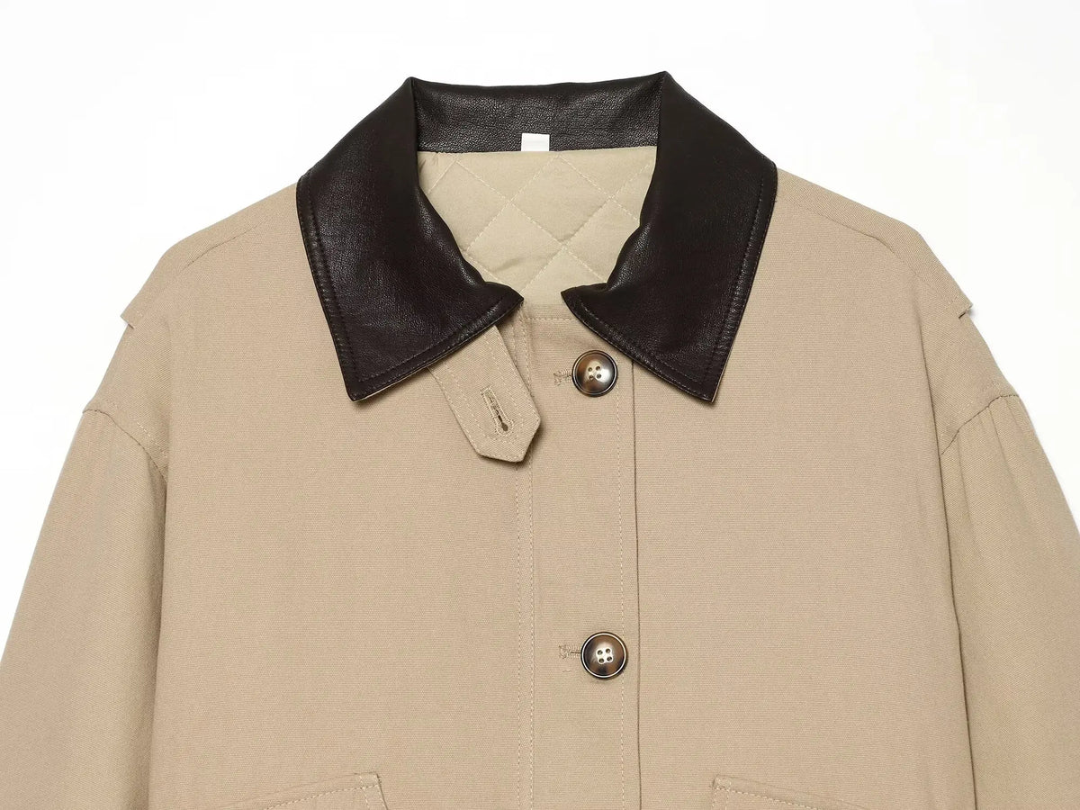 Rosalba Contrast-Collar Jacket