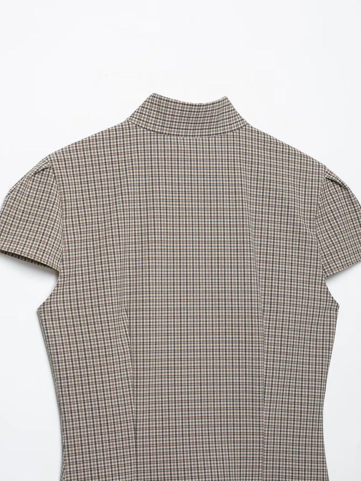 Odalie Check Cap-Sleeve Top