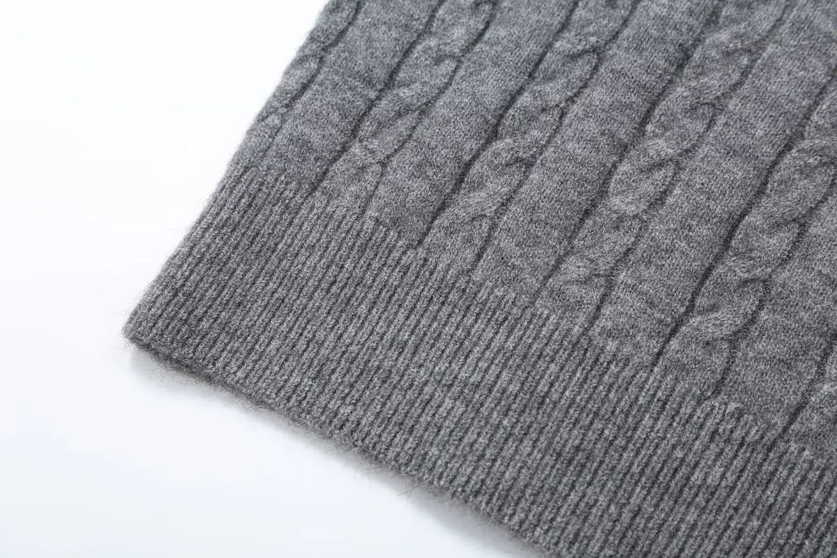 Marit Cable V-Neck Sweater