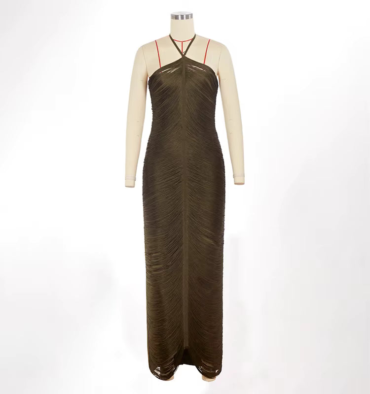 Velmira Tassel Maxi Dress