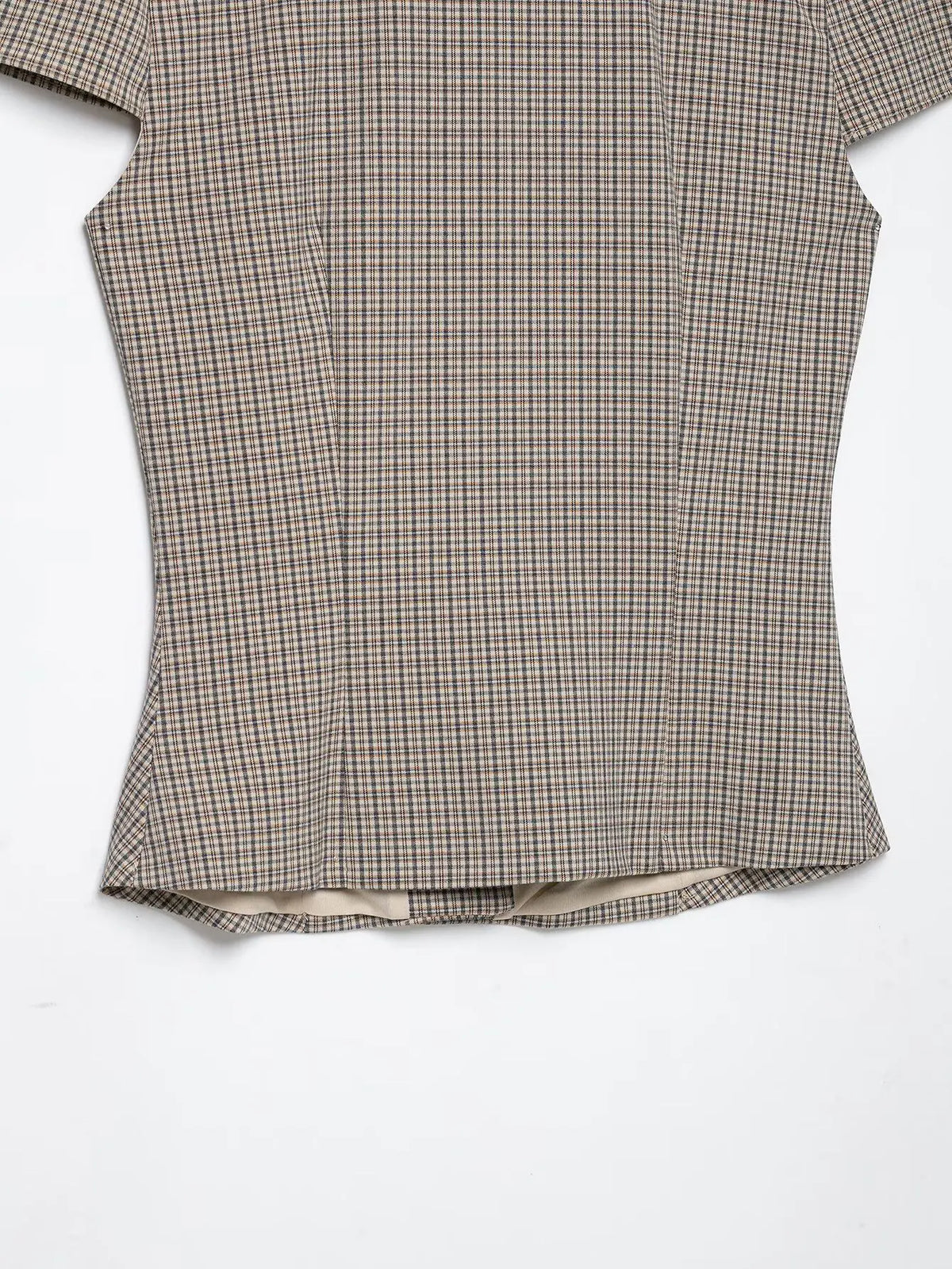 Odalie Check Cap-Sleeve Top