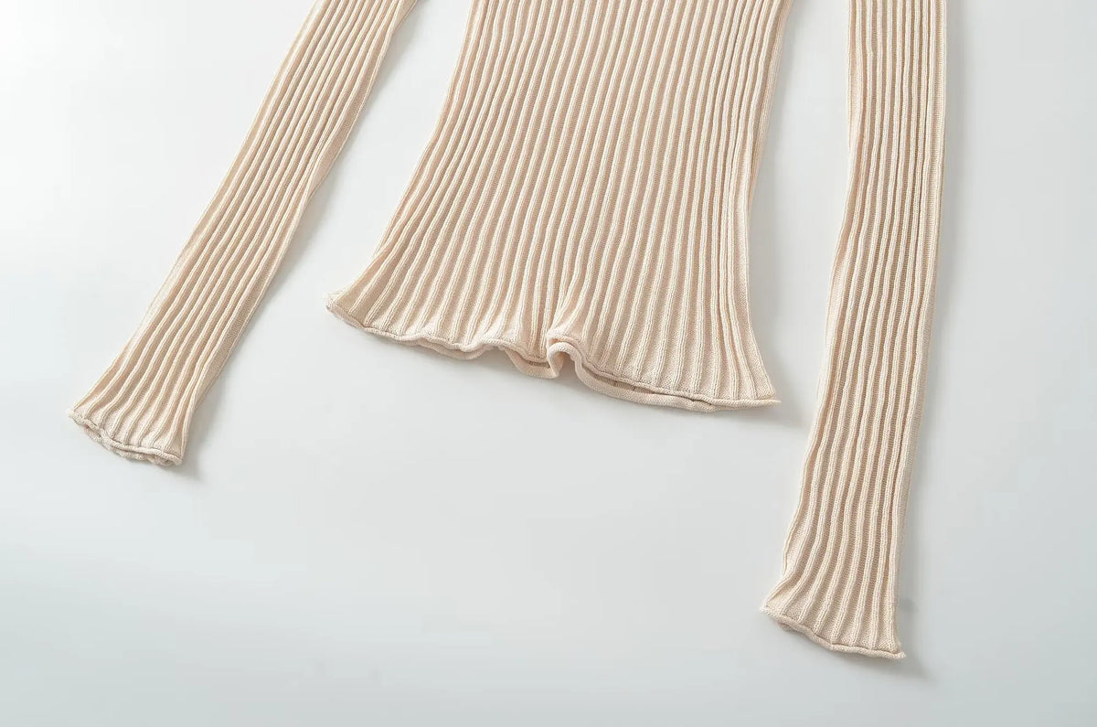 Fenella Ribbed Button Top