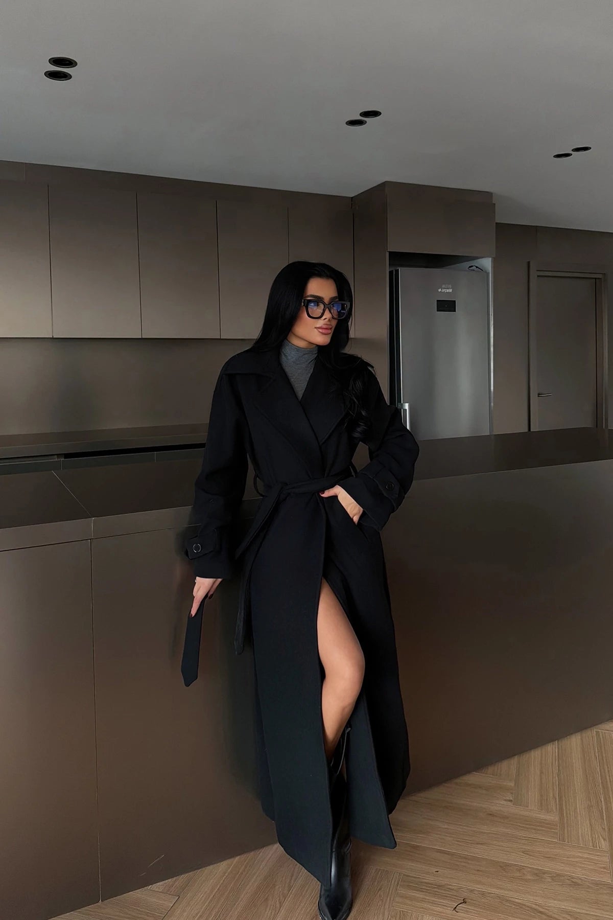 Black Mathily Coat