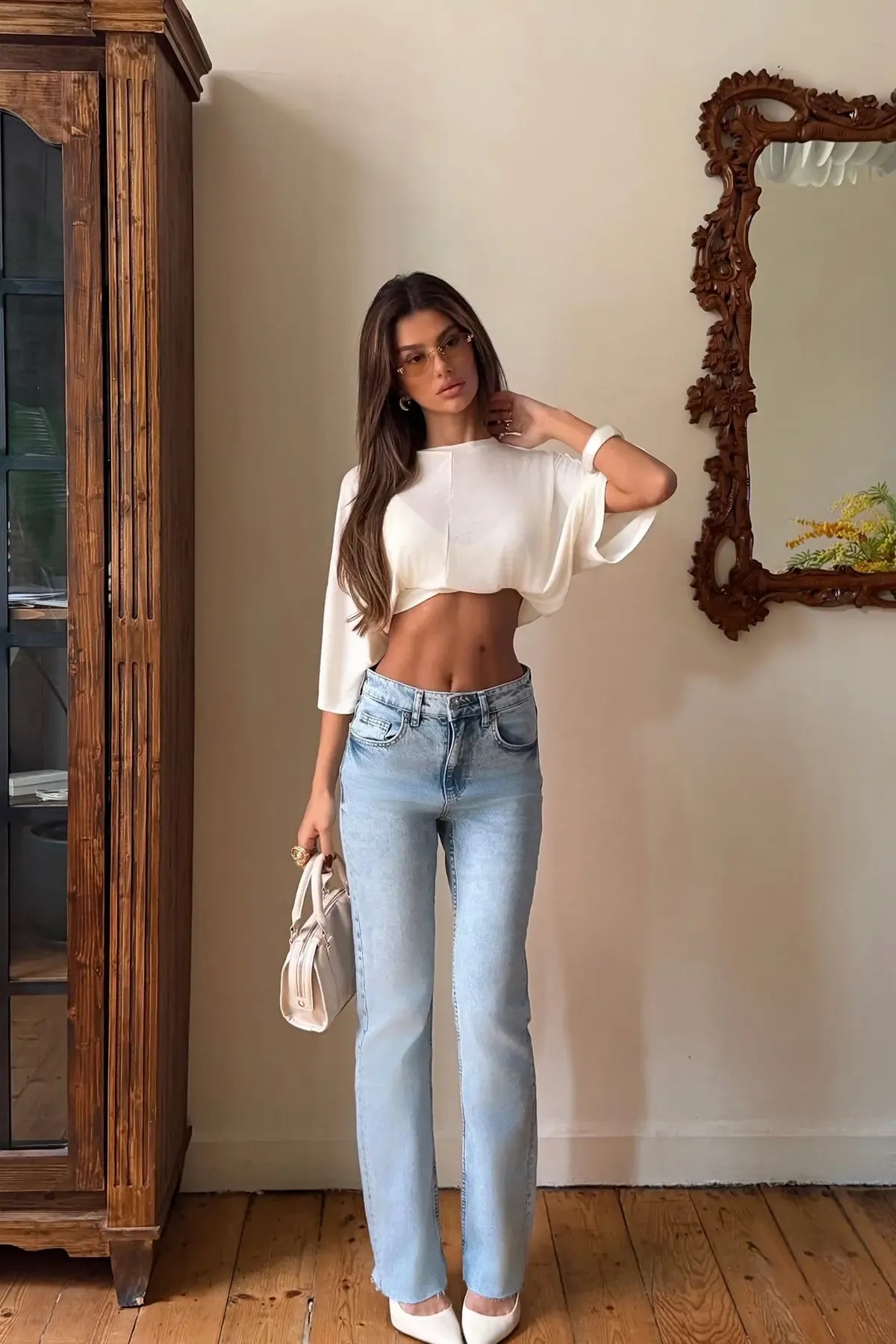 Icey Blue High-Waisted Jeans