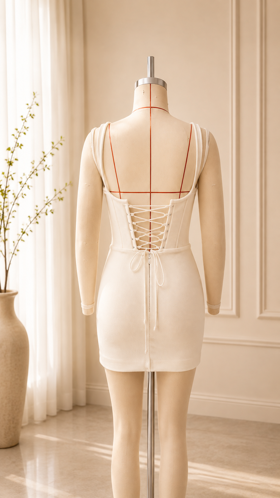 Beaded Fruit Applique Bandage Mini Dress