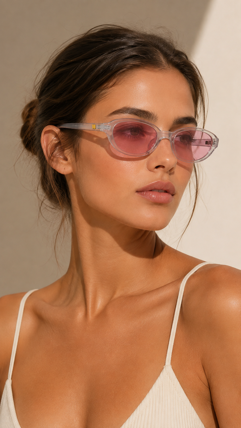 Slim Rectangle Retro Sunglasses