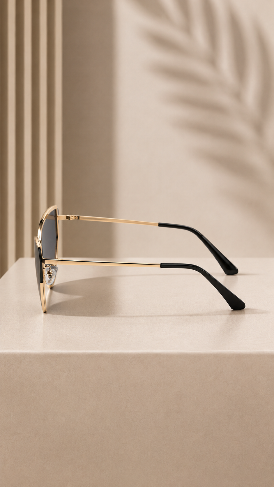 Metal Cat Eye Shield Sunglasses