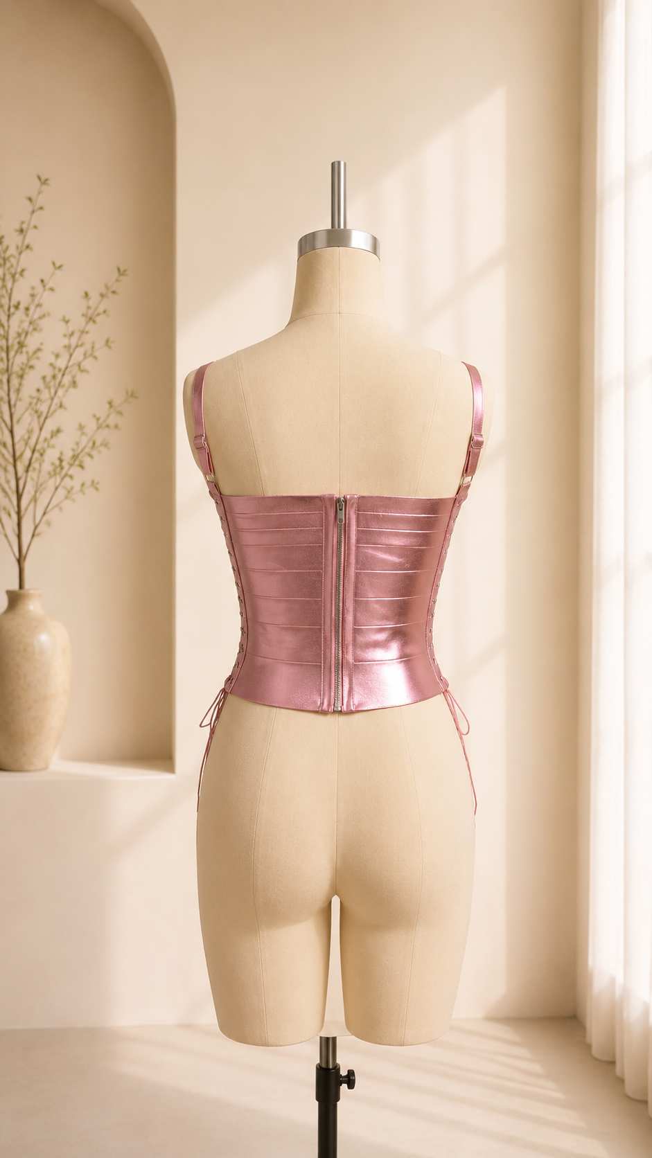 Metallic Bandage Corset Top