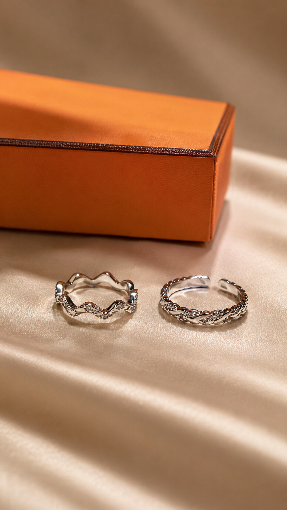 Twisted Wave Pave Ring