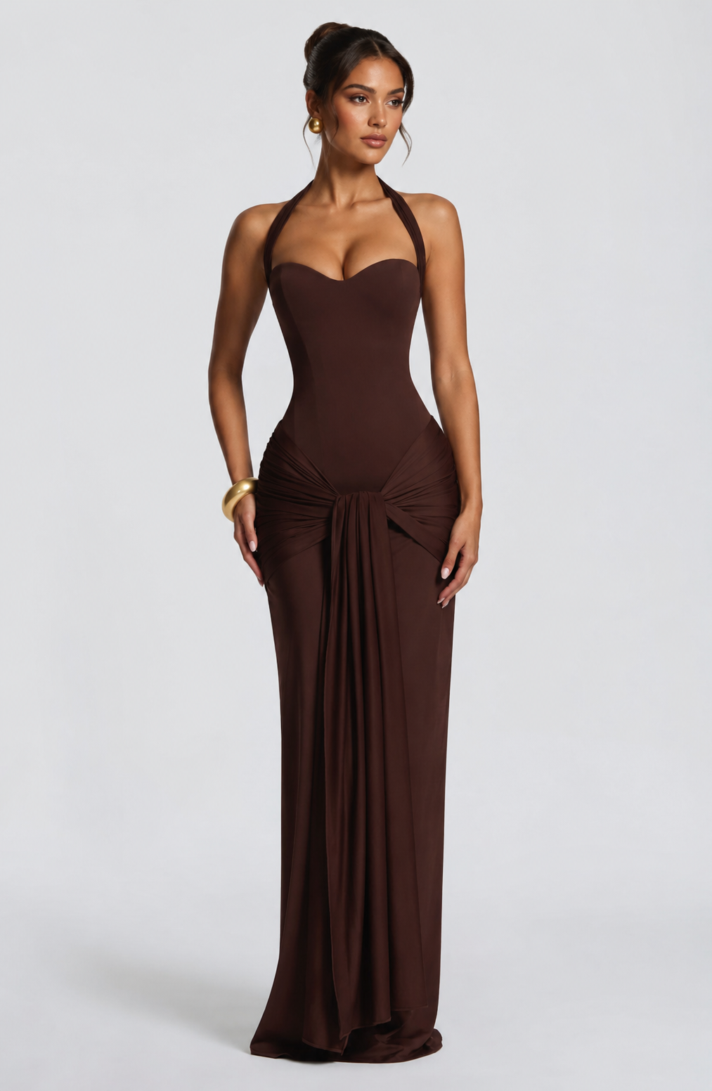 Zalira Halter Maxi Dress