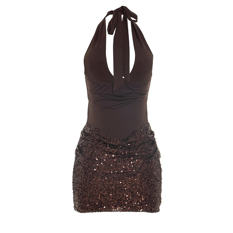 Veloura Sculpt Halter Dress