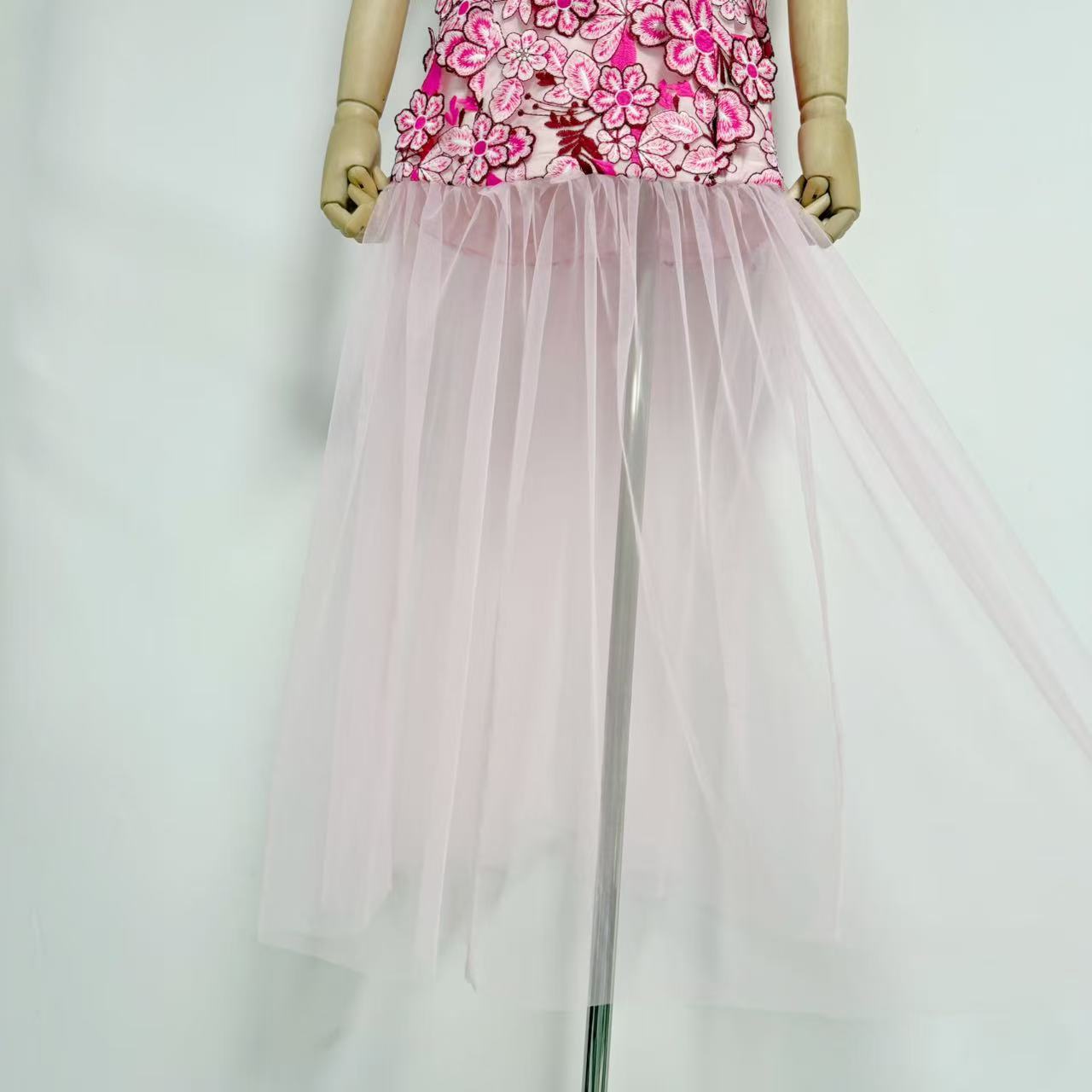 Verbena Guipure Lace and Tulle Maxi Dress