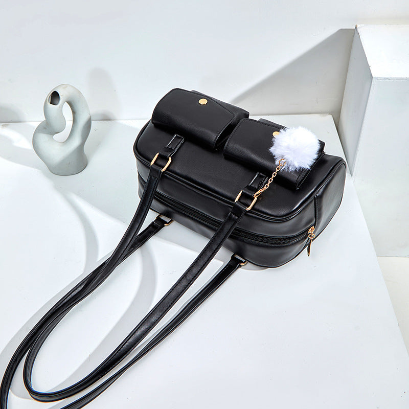 Dual-Pocket Camera Shoulder Bag