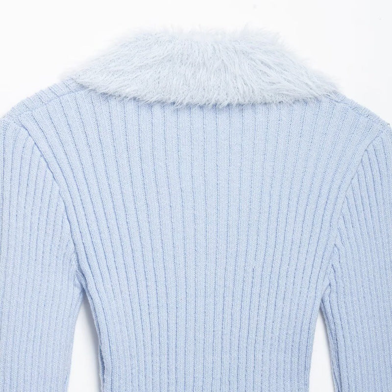 Kirsi Shag-Collar Cardigan