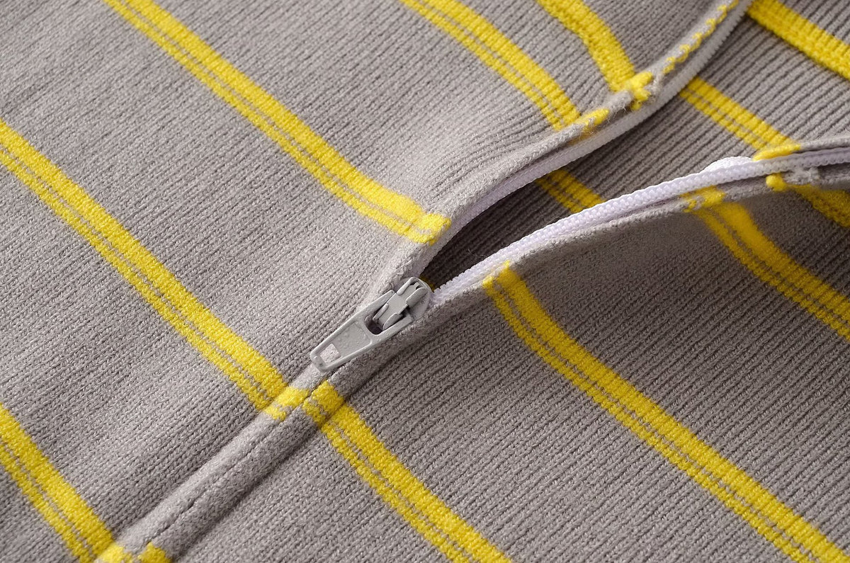Hermione Striped Zip Knit