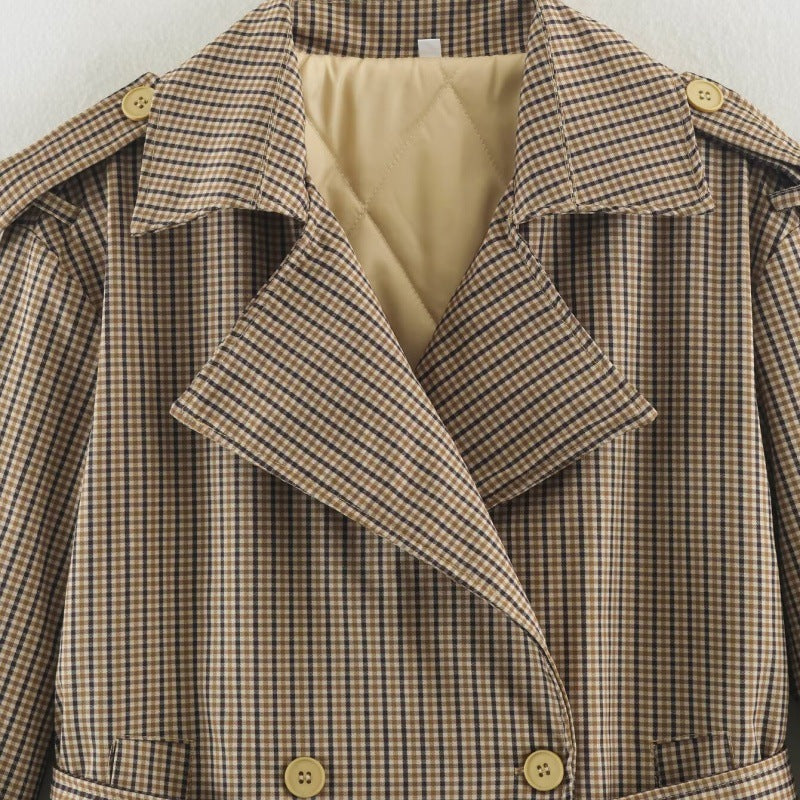Marlis Gingham Trench