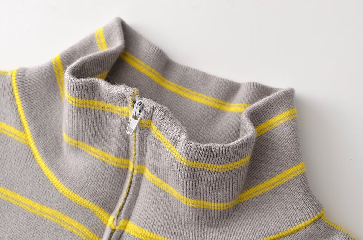 Hermione Striped Zip Knit
