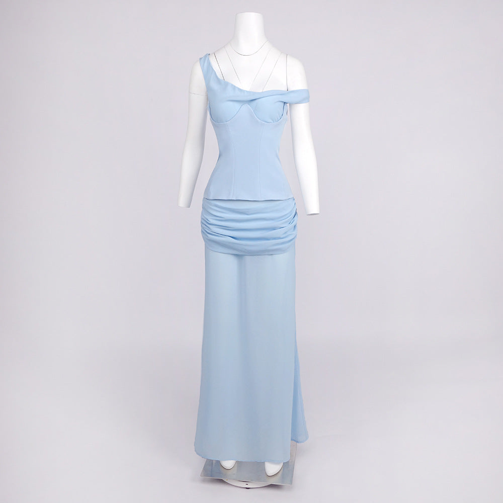 Ethereal Sculpt Mesh Dress