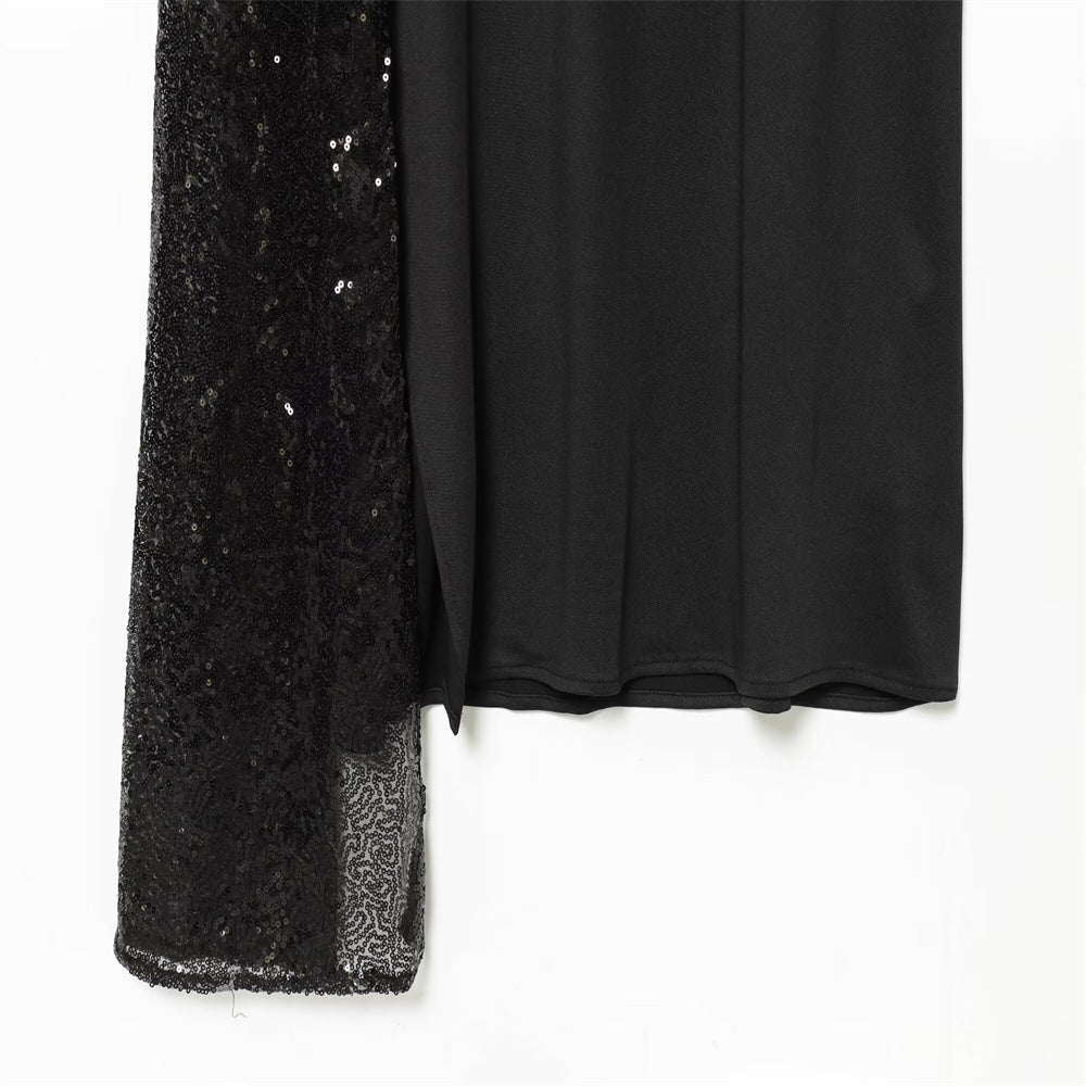 Ondine Sequin Drape Gown