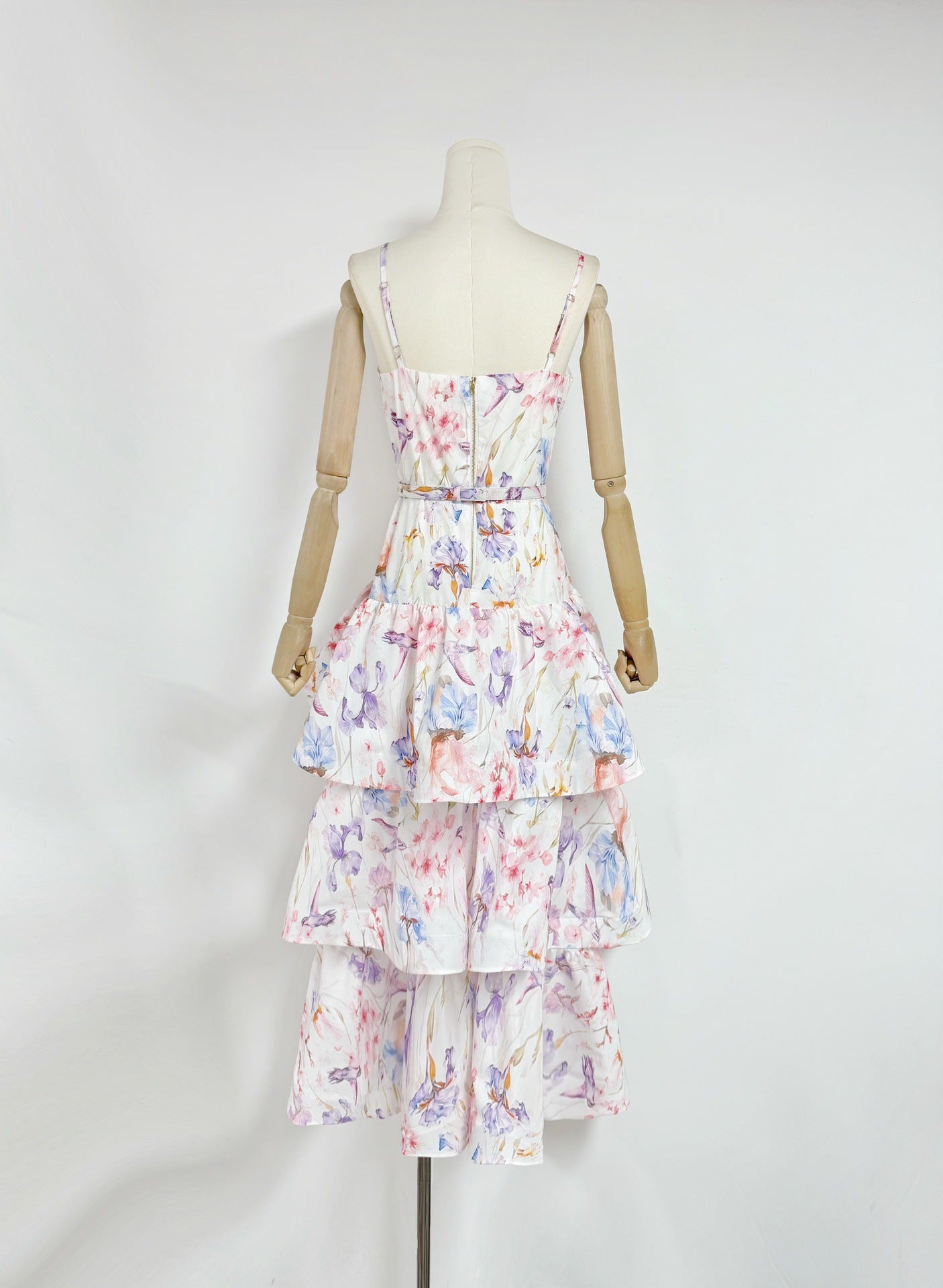 Aria Watercolour Floral Tiered Maxi Dress