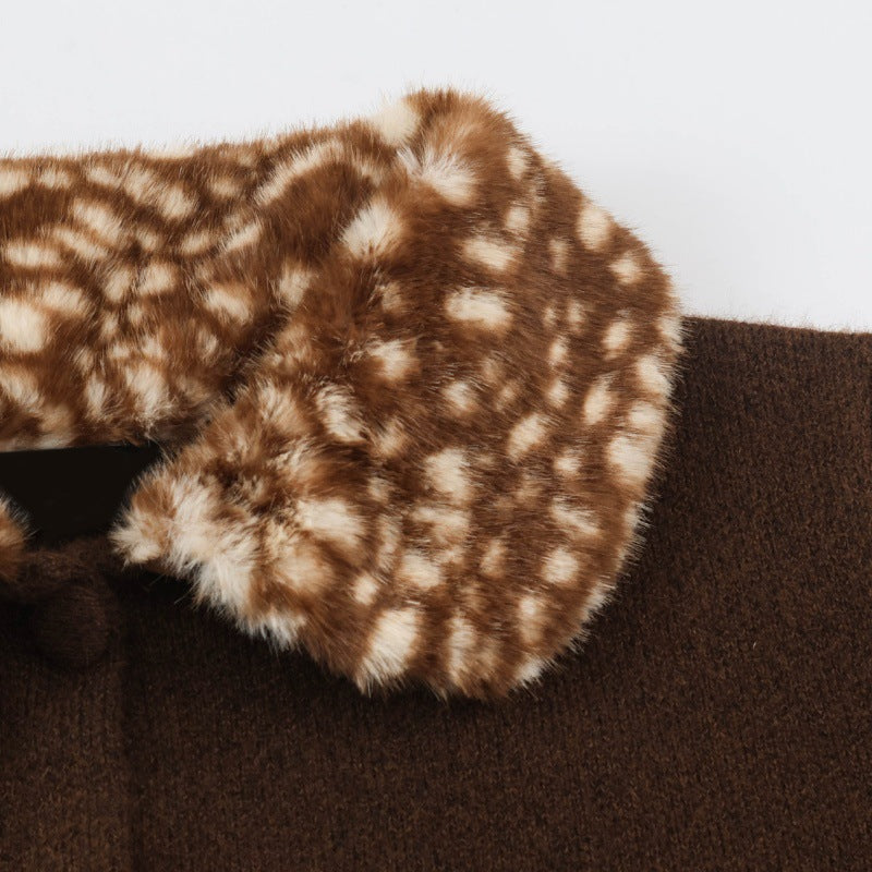 Brigida Fawn-Collar Cardigan