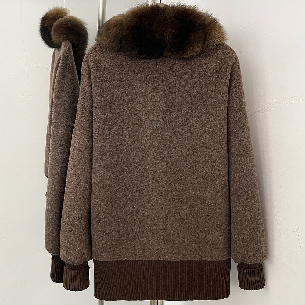 Rhiannon Fur-Placket Coat