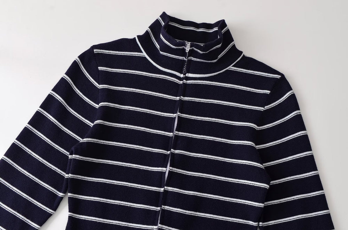 Hermione Striped Zip Knit