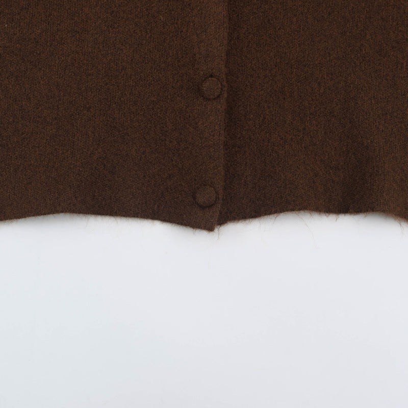 Brigida Fawn-Collar Cardigan