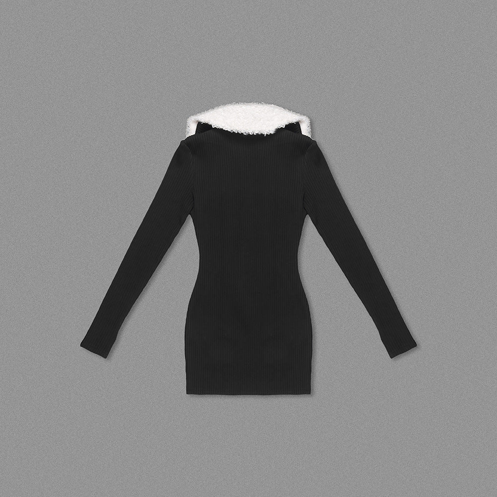 Lisette Teddy-Collar Mini