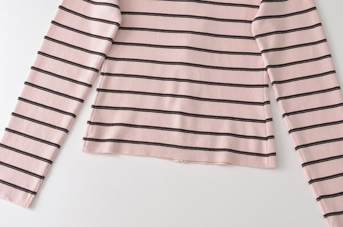Hermione Striped Zip Knit