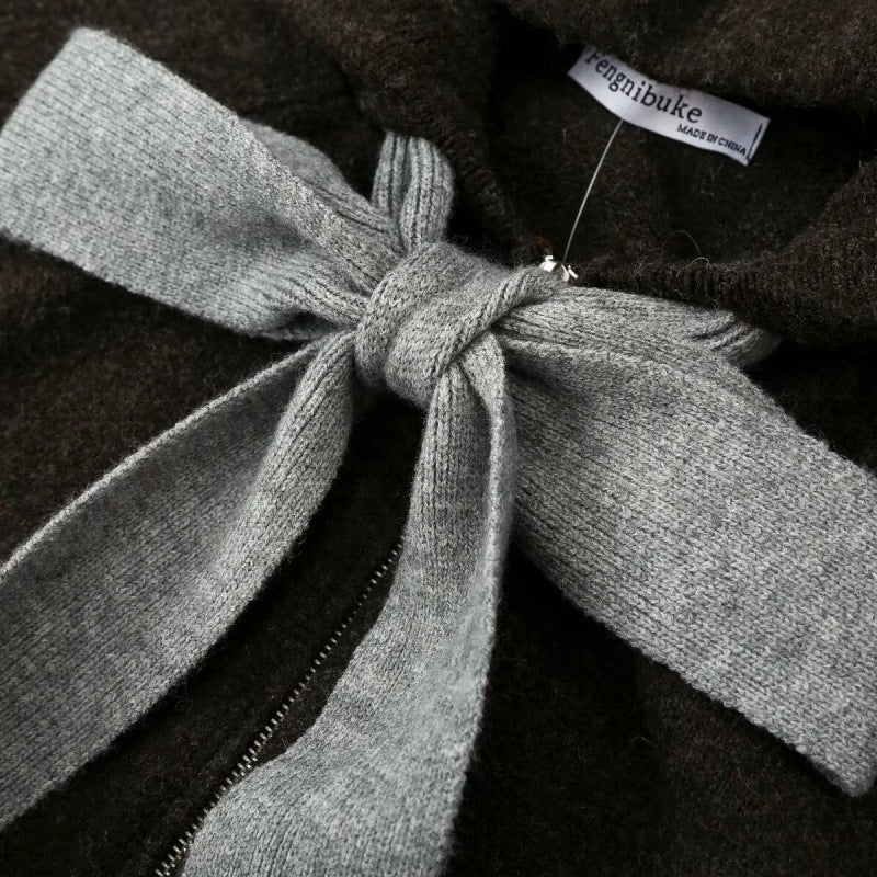 Marta Bow-Scarf Cardigan
