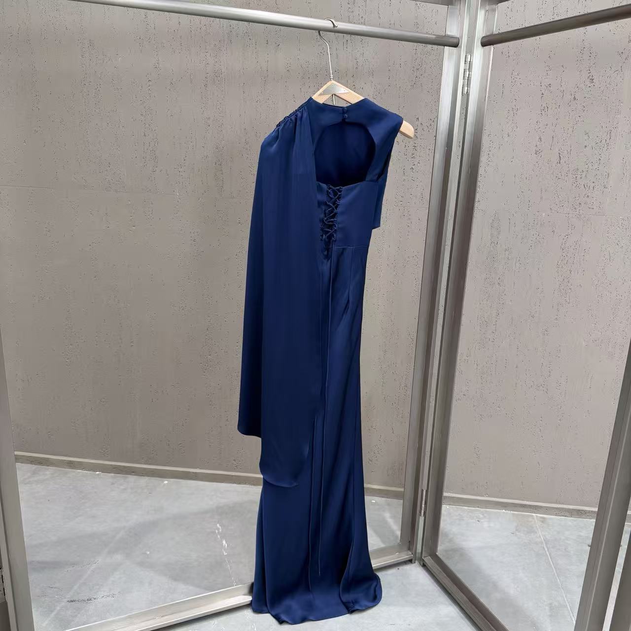 Celeste Draped Satin Gown