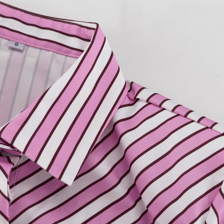Striped Shirt and Shorts Set