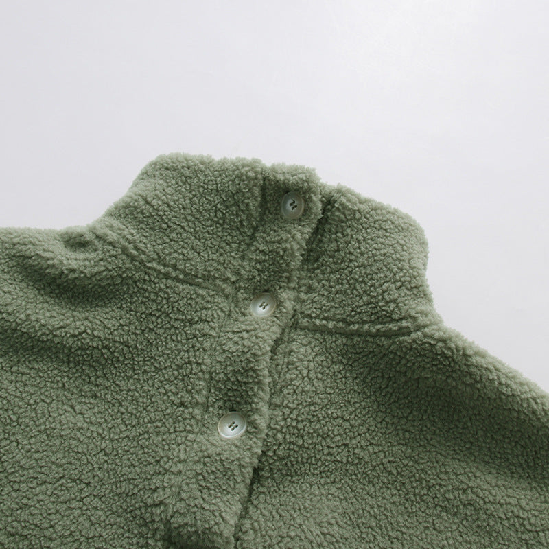 Ilse Mock-Neck Fleece Crop
