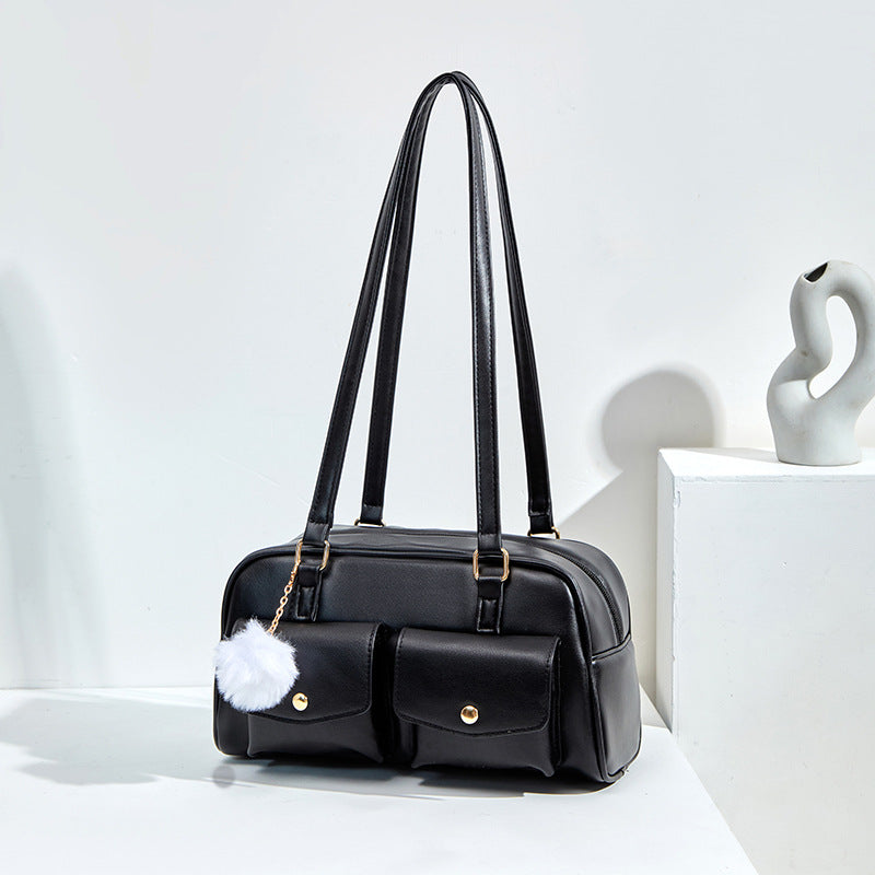 Dual-Pocket Camera Shoulder Bag