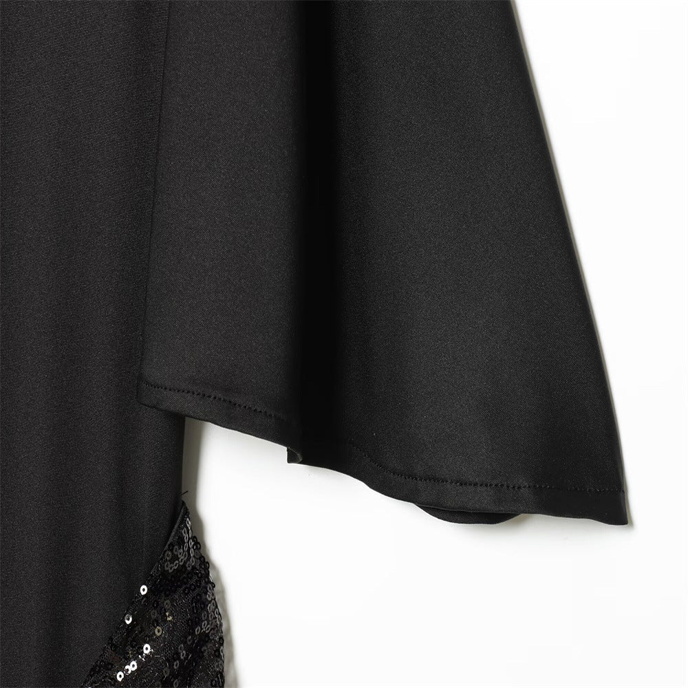 Ondine Sequin Drape Gown